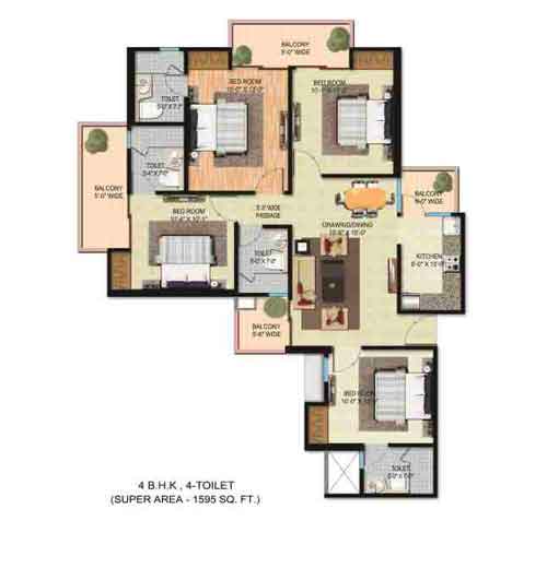 Floor Plan - Migsun Mannat - Omicron 3 Greater Noida