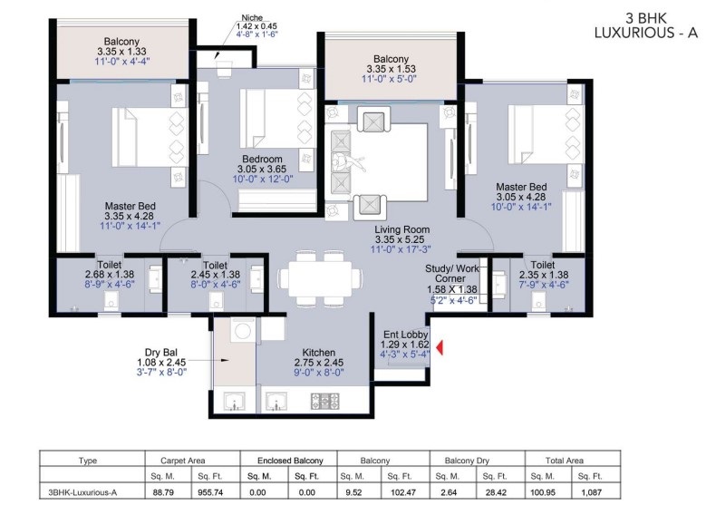 Kohinoor Central Park Floor Plans | Hinjewadi, Pune