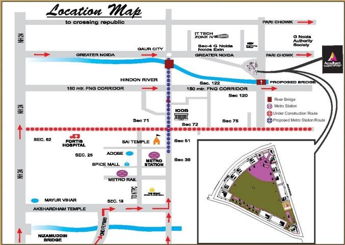 Aaradhyam Golf Homes Location Map