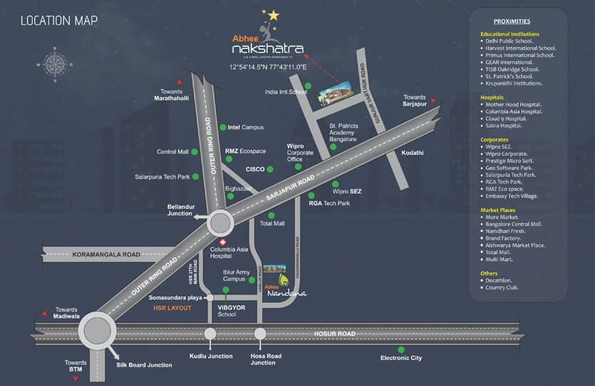 Abhee Nakshatra Location Map