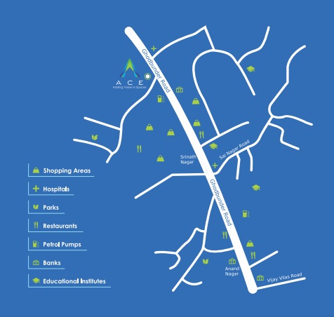 Ace Aviana Location Map