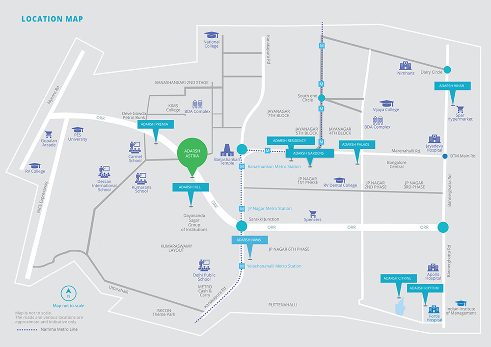 Adarsh Astria Location Map