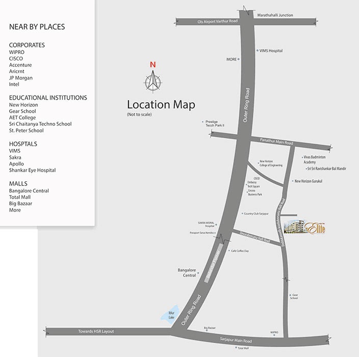 Adithi Elite Location Map