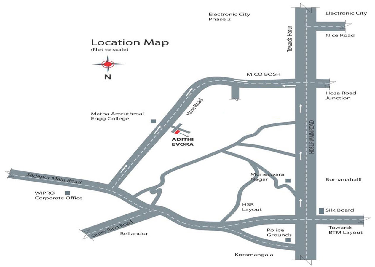 Adithi Evora Location Map