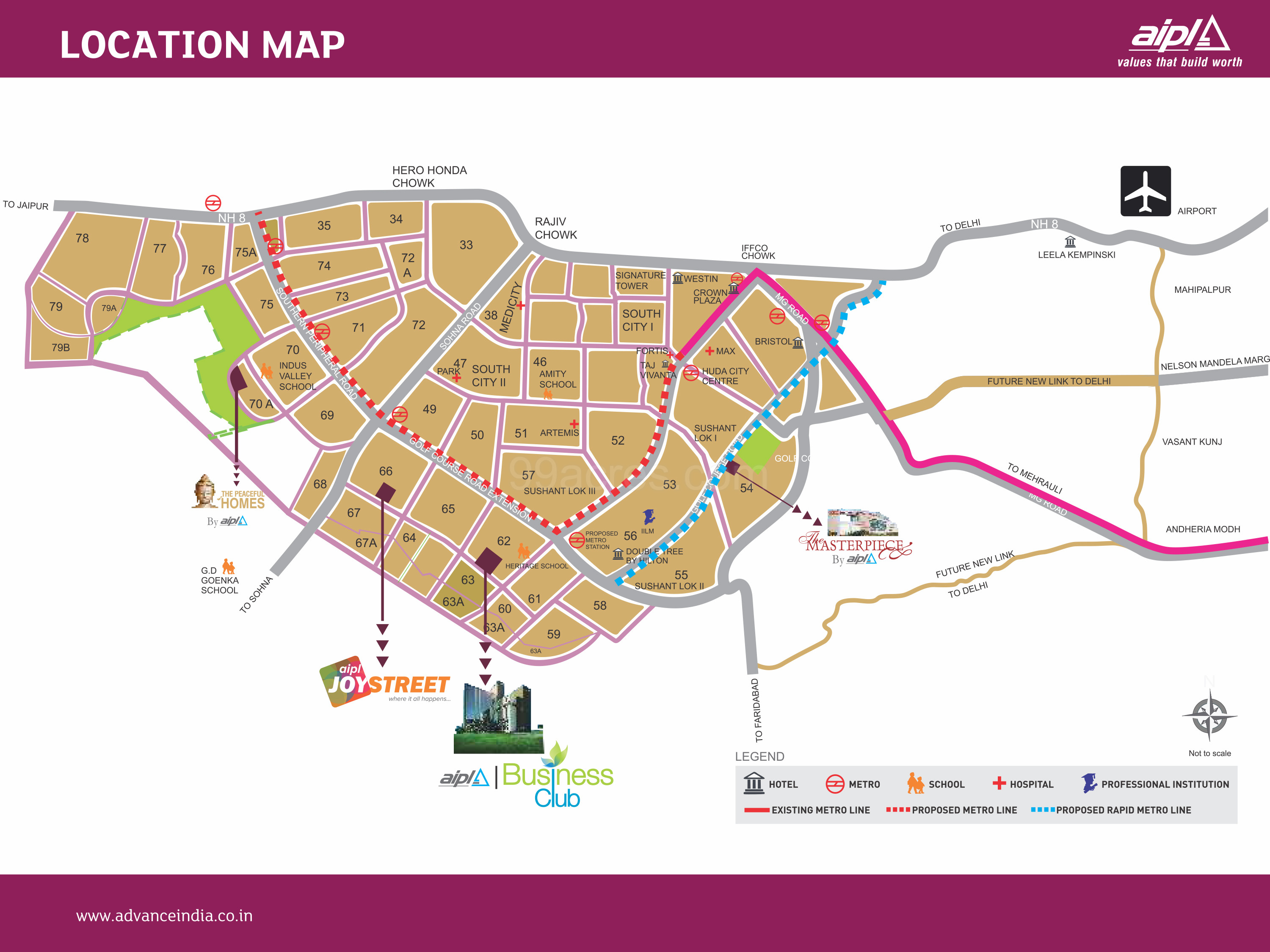 Aipl Joy Street Location Map