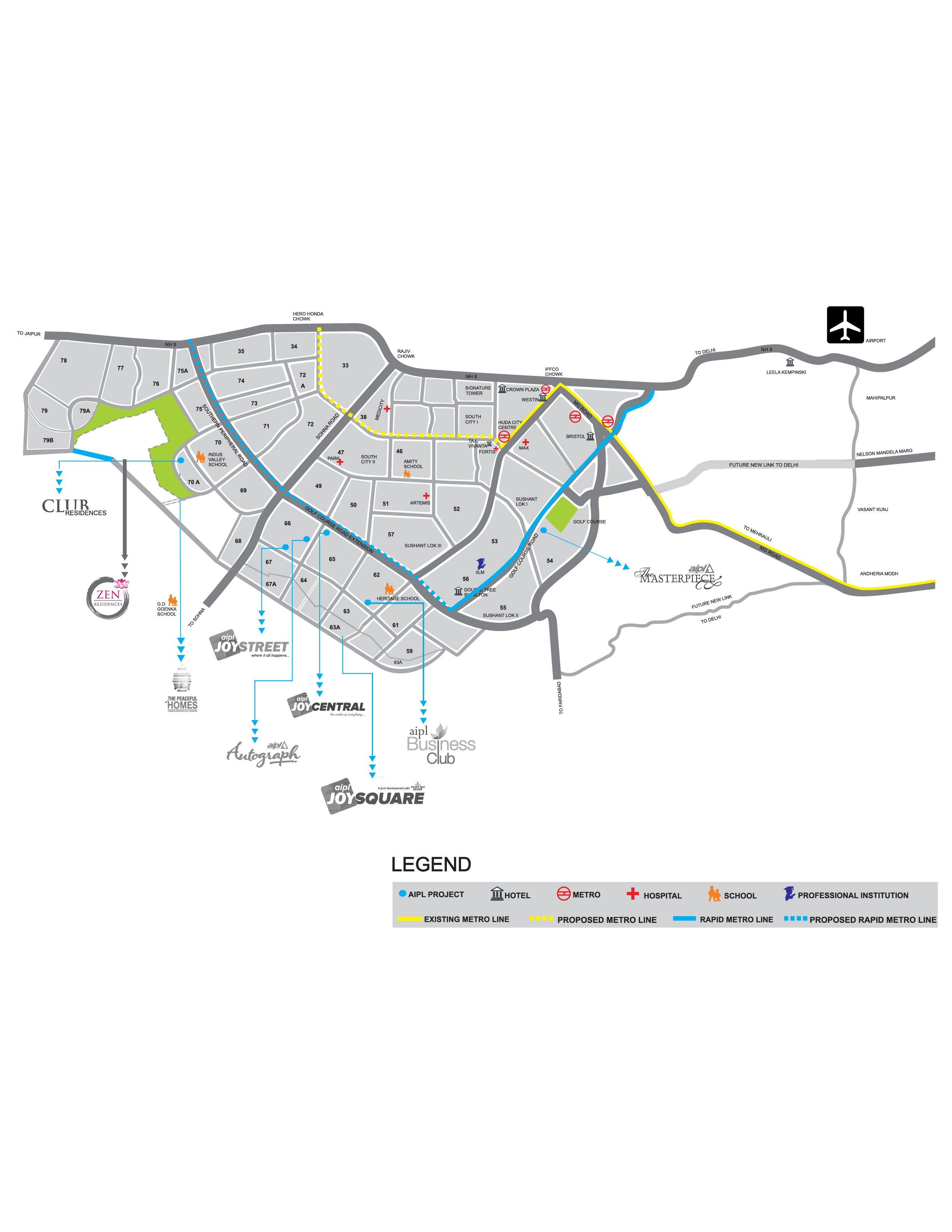 Aipl Zen Residences Location Map