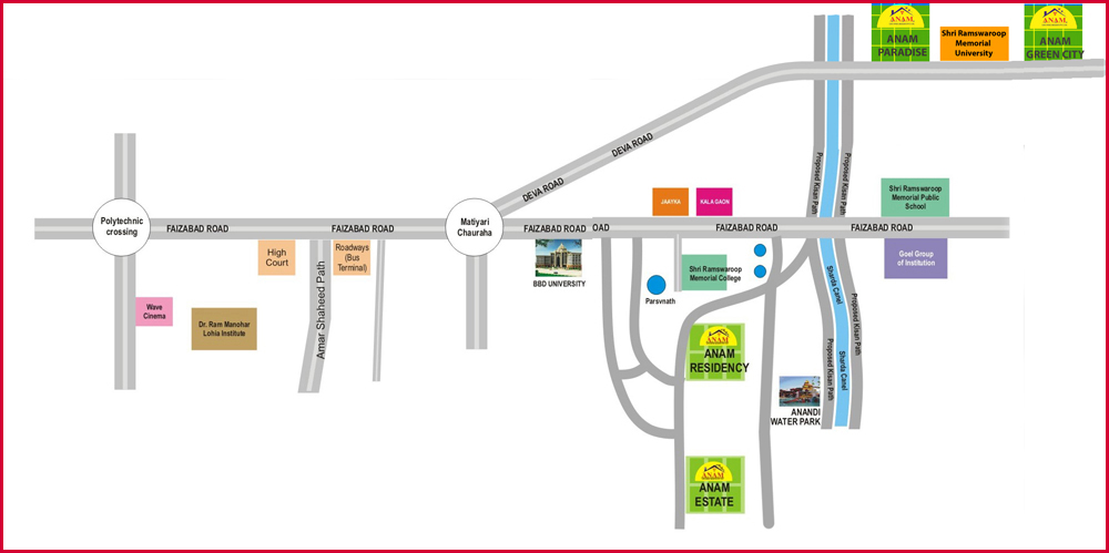 Anam Estate Location Map