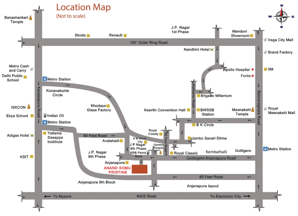 Anand Somu Pristine Location Map