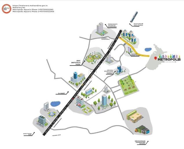 Anant Metropolis Aquaris Location Map