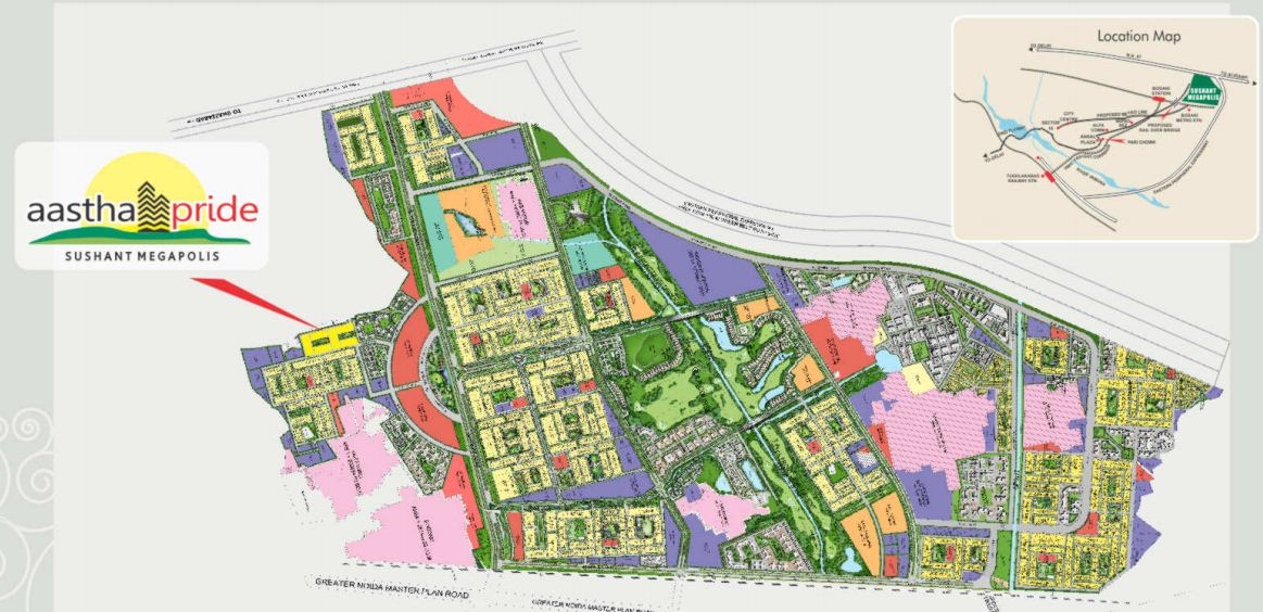 Ansal Api Aastha Pride Location Map