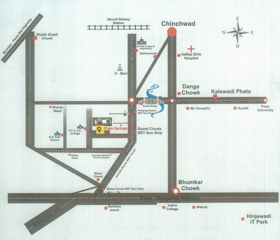 Aryavedant Palm Springs Location Map