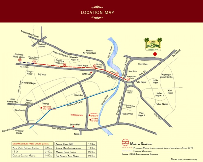 Ashiana Palm Court Location Map