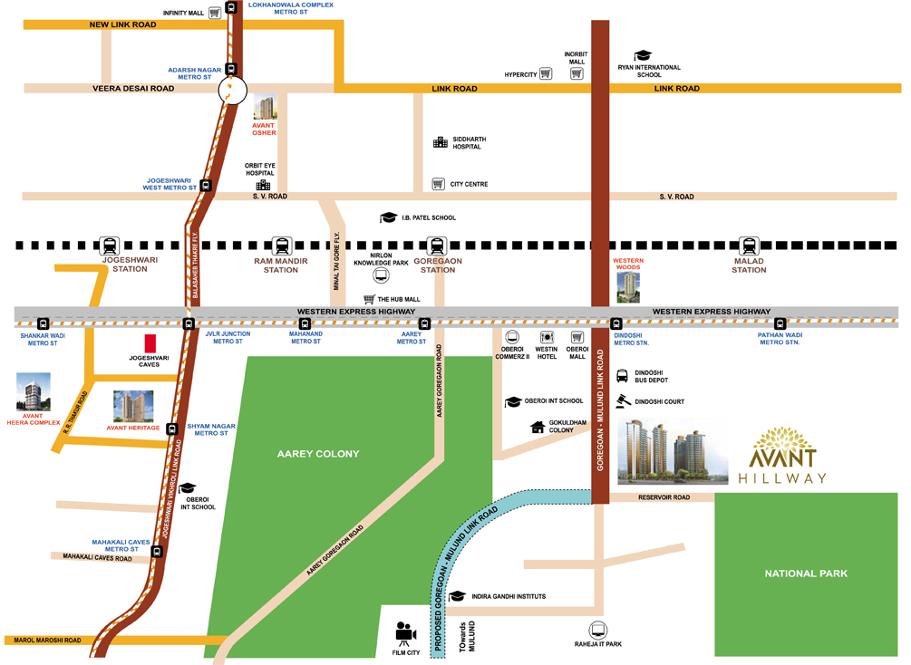 Avant Hillway Location Map