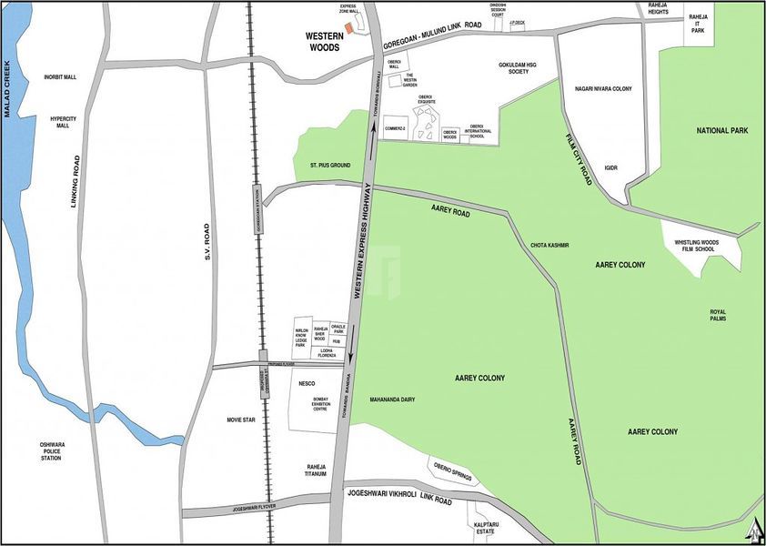 Avant Western Woods Location Map