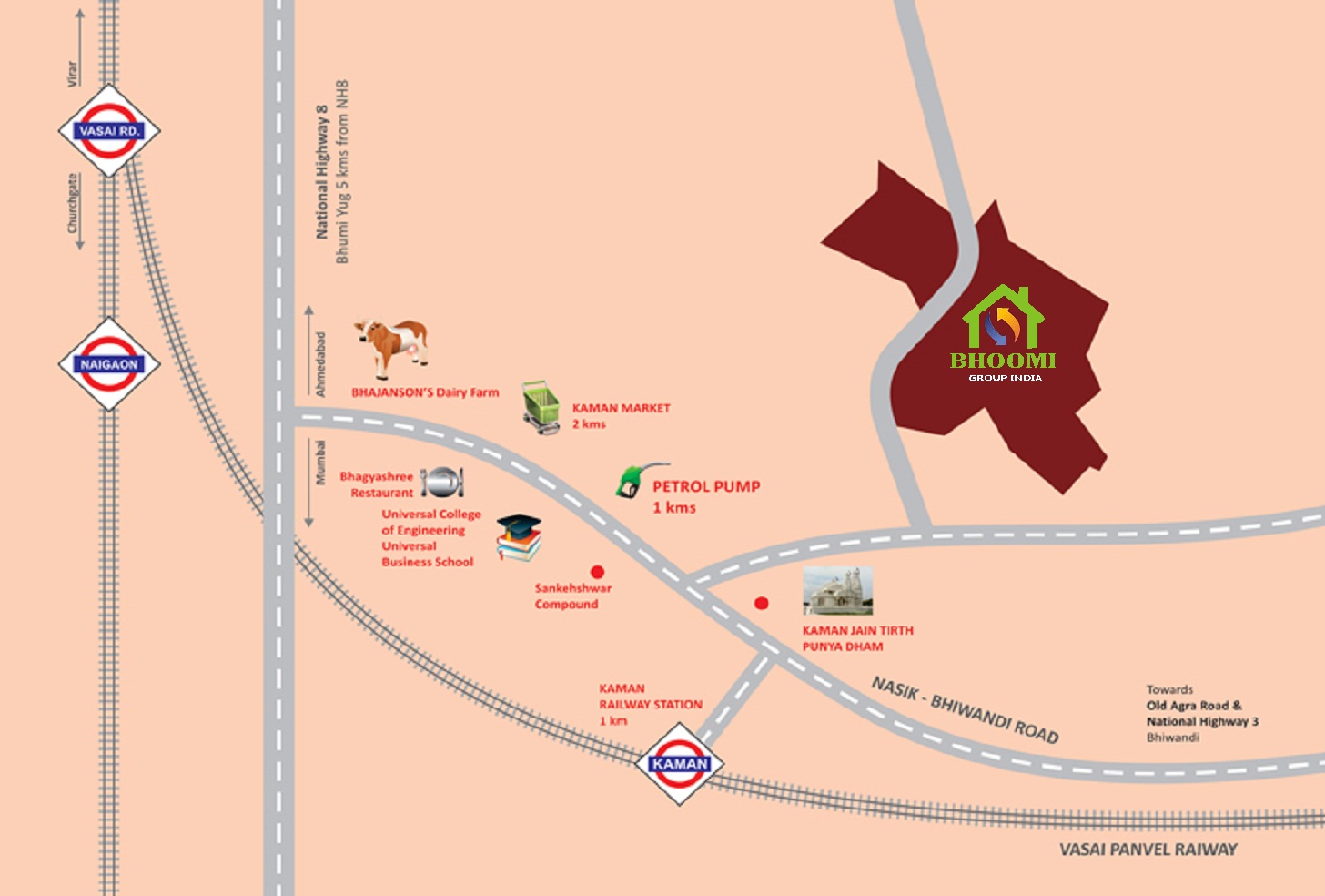 Bhumi Yug Gardens Location Map