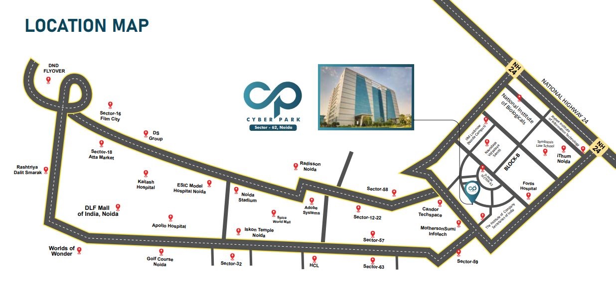 Bhutani Cyber Park Location Map