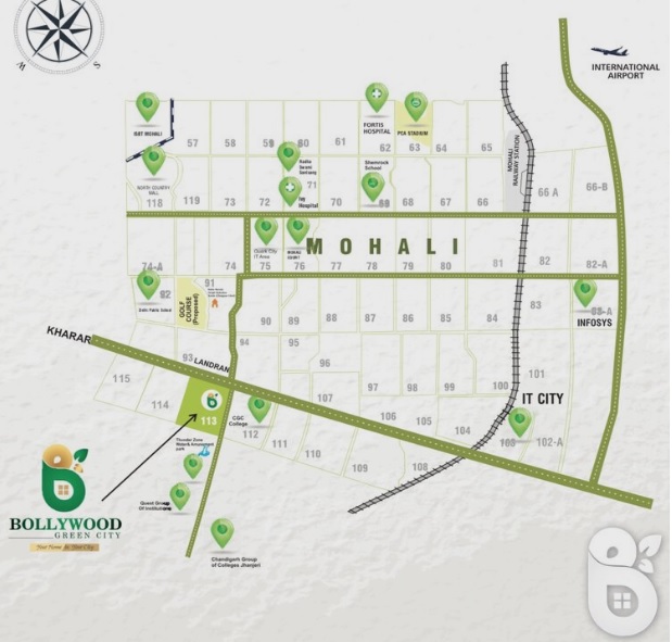 Bollywood Green City Location Map