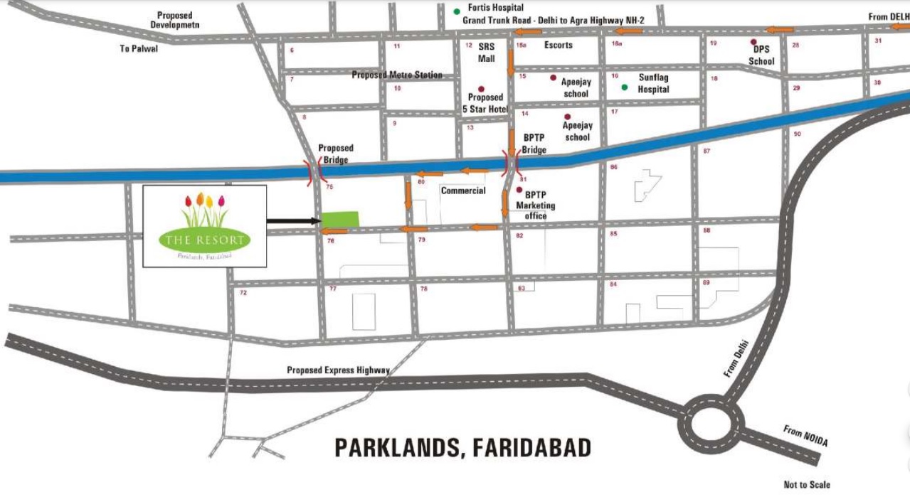 Bptp The Resort Location Map