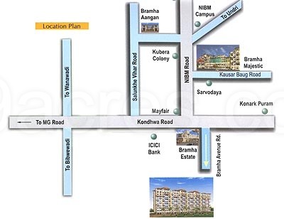 Bramha Avenue Location Map