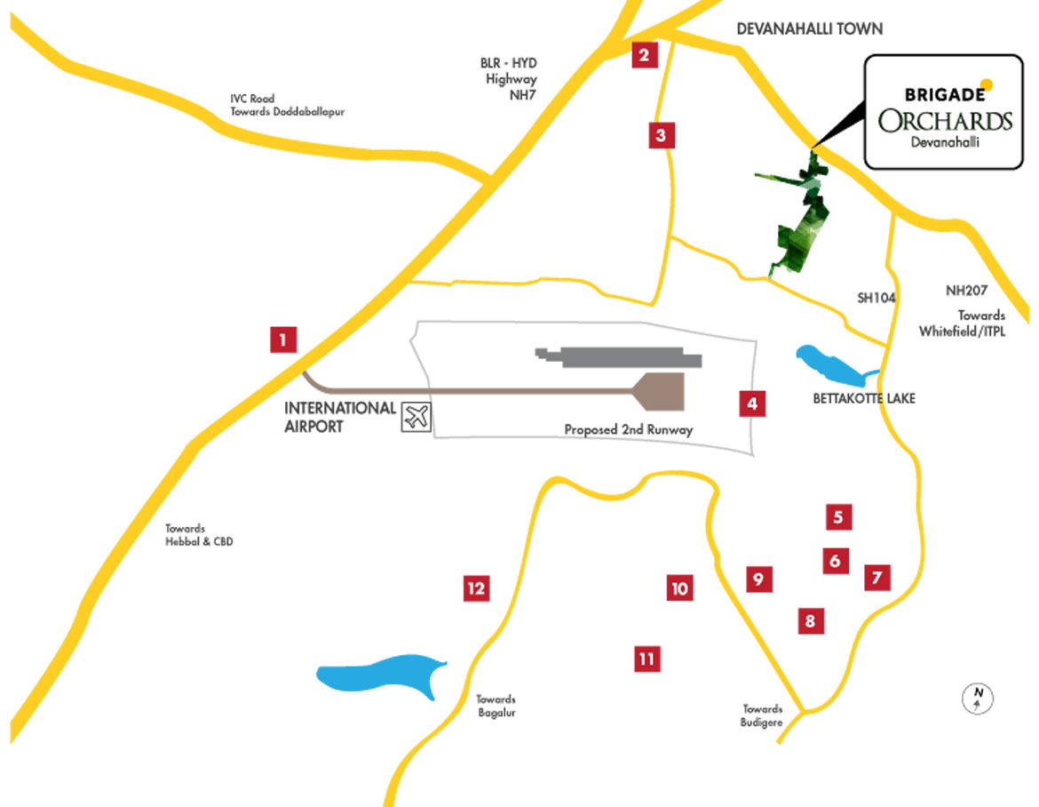 Brigade Orchards Location Map