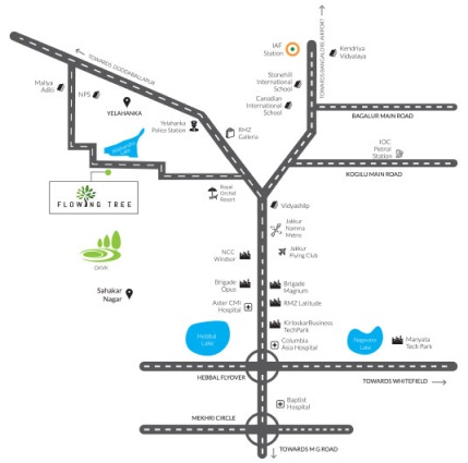 Capstone Flowing Tree Location Map