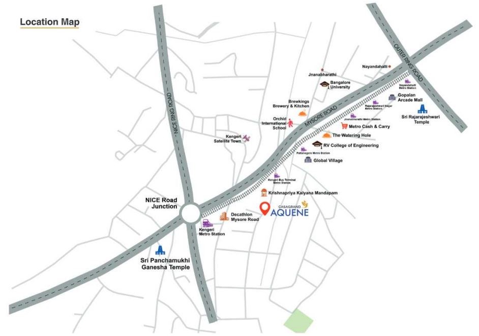 Casagrand Aquene Location Map