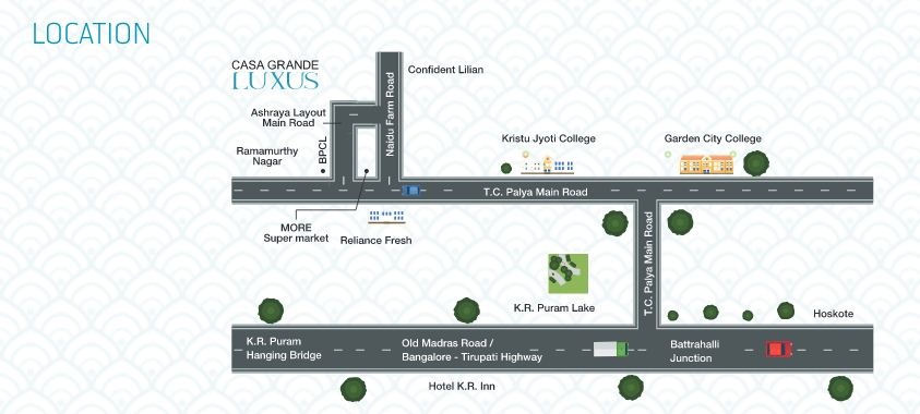 Casagrand Luxus Location Map