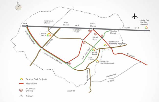 Central Park Bellevue Location Map