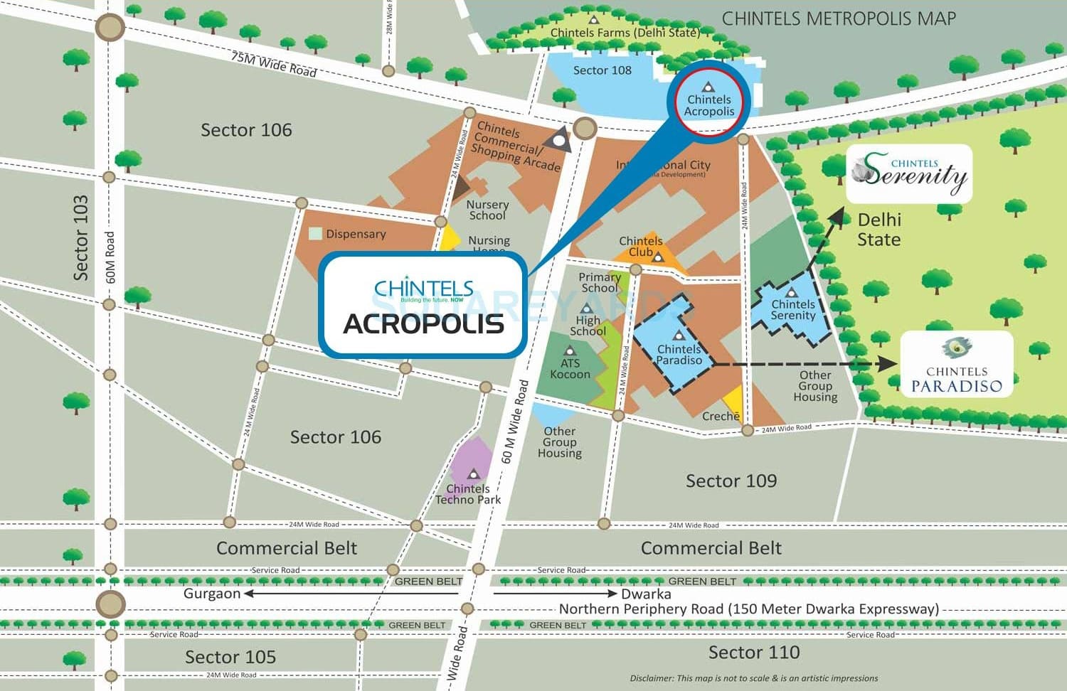 Chintels Acropolis Location Map