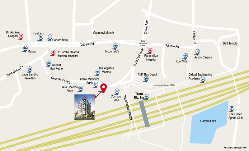 Continental Abhijeet Chs Location Map