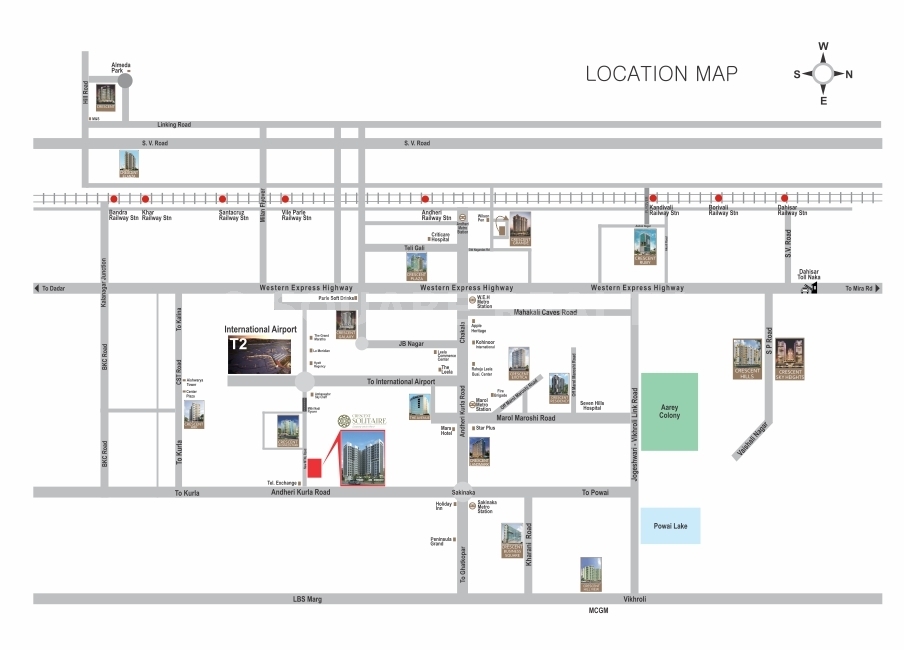 Crescent Solitaire Location Map