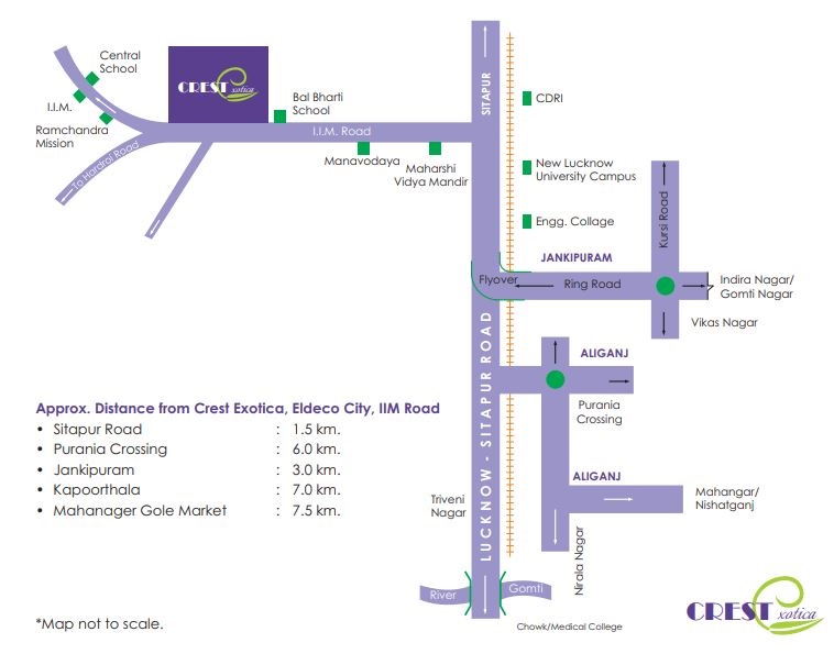 Crest Exotica Location Map