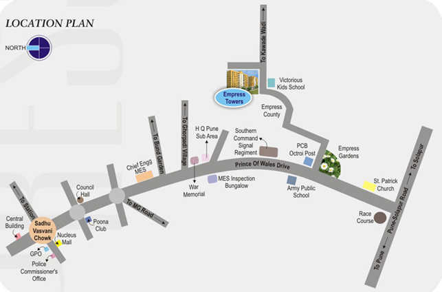 Devi Empress Towers Location Map