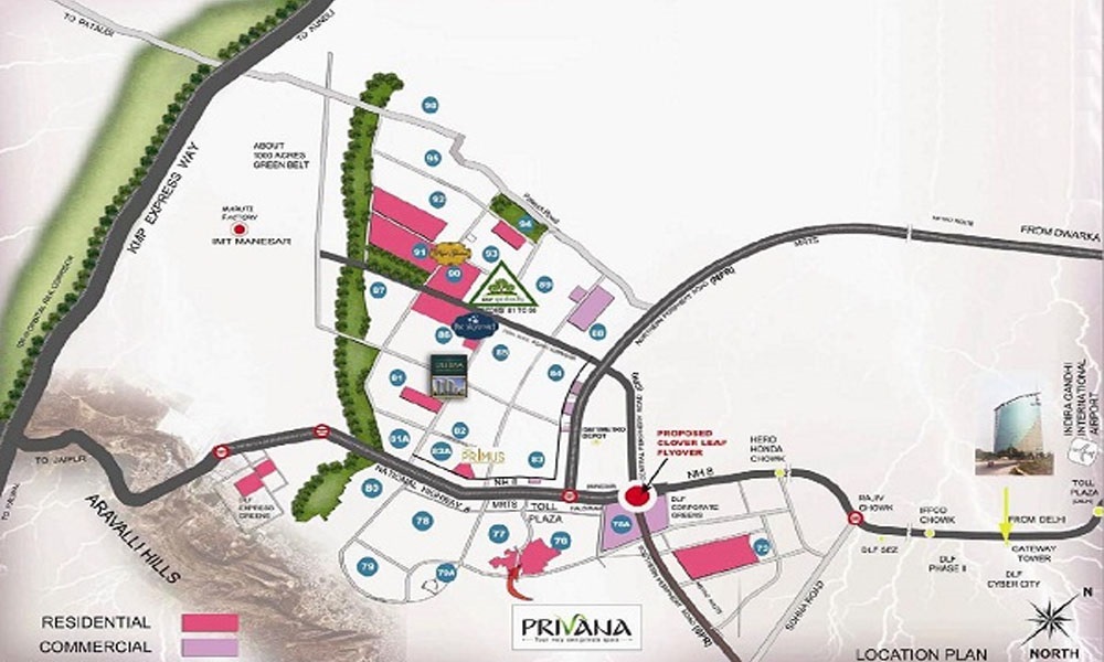 Dlf Privana Location Map