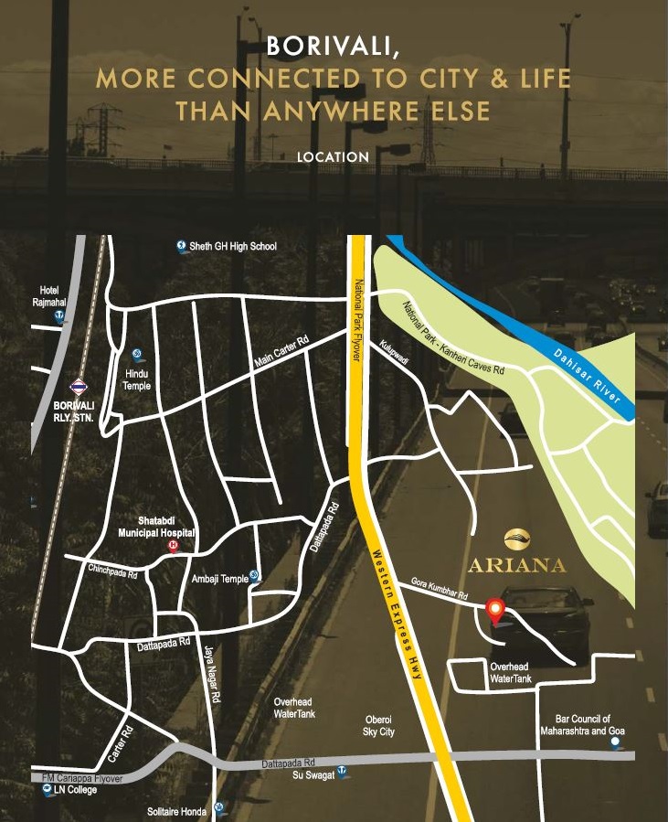 Dotom Ariana Residency Location Map