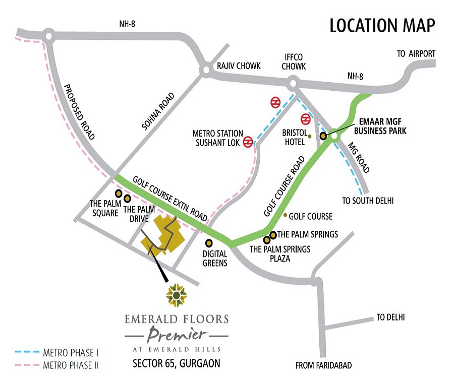 Emaar Emerald Floors Location Map