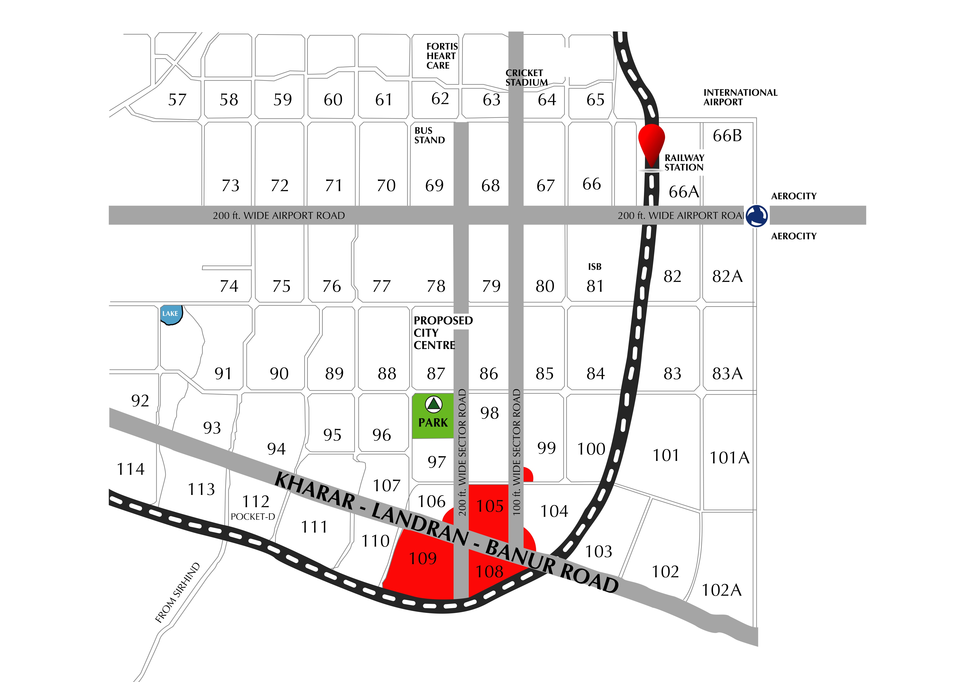 Emaar The Terraces Location Map