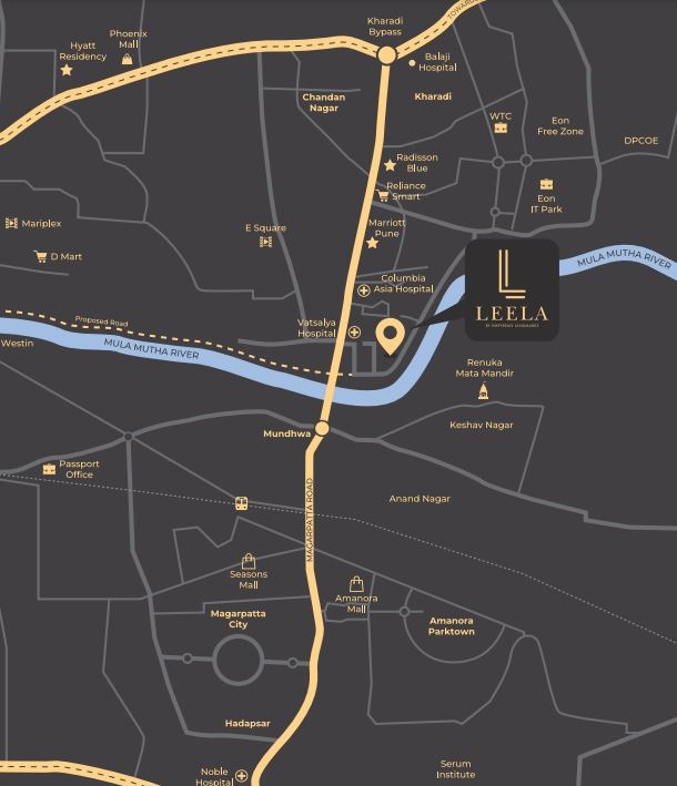 Empyrean Leela Location Map