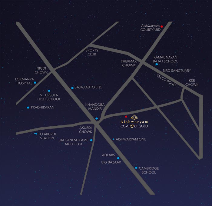 Essen Aishwaryam Comfort Gold Location Map