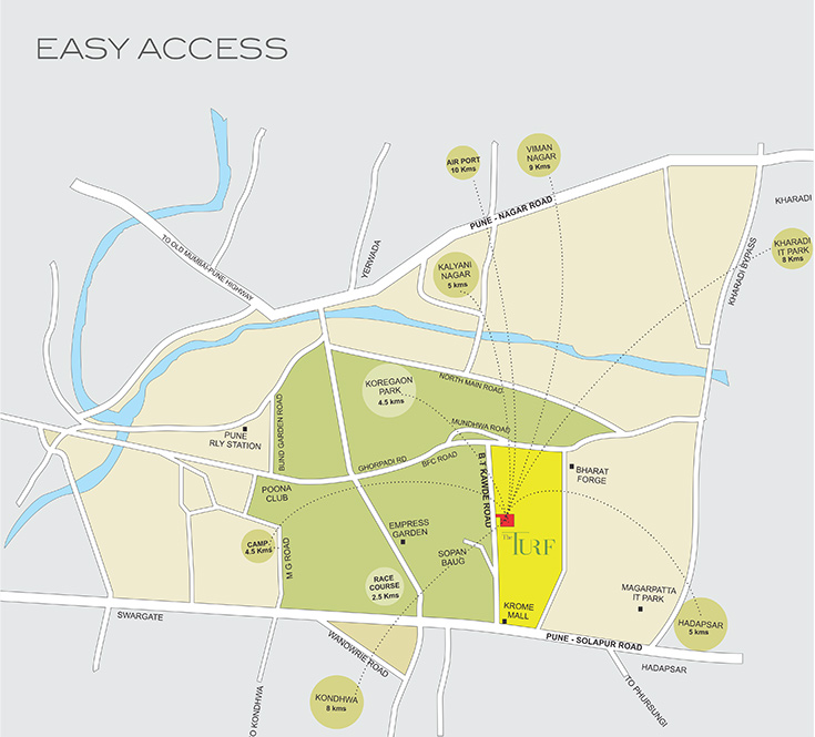 F5 The Turf Location Map