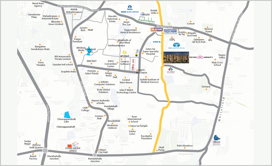 Foyer Infinity Location Map