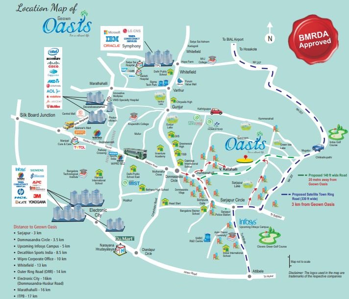 Geown Oasis Location Map