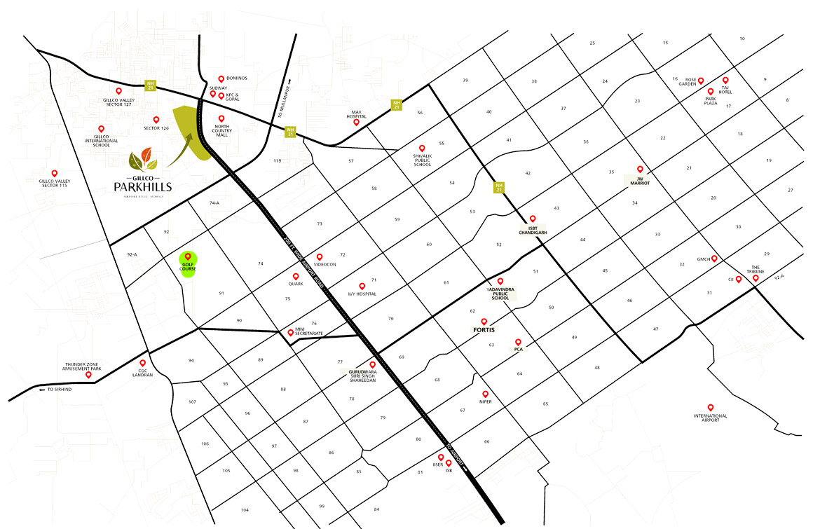 Gillco Parkhills Location Map