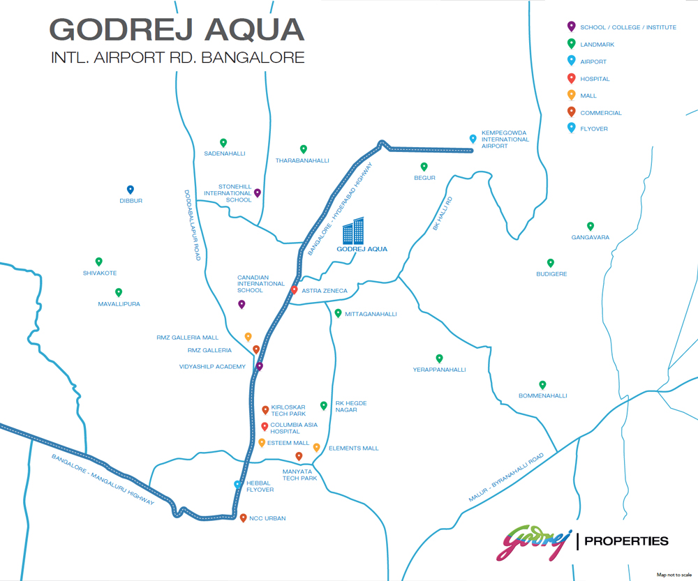 Godrej Aqua Location Map