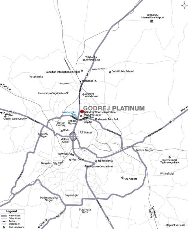 Godrej Platinum Bangalore Location Map