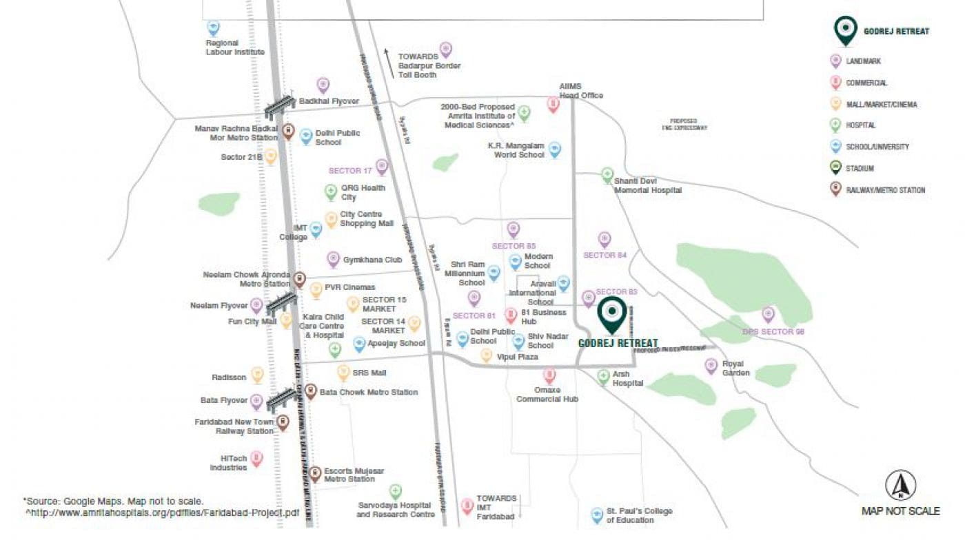 Godrej Retreat Phase 2 Location Map