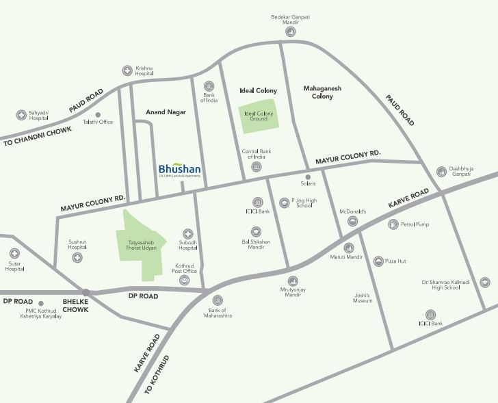 Gokhale Bhushan Location Map