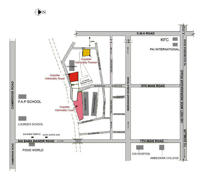 Gopalan Admirality Court Location Map