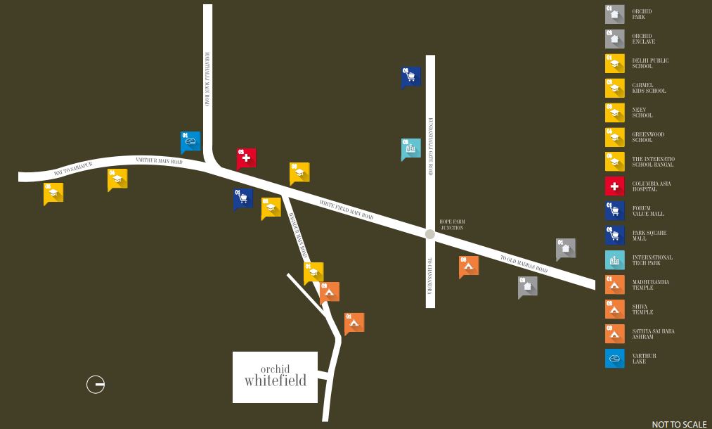 Goyal Orchid Whitefield Location Map