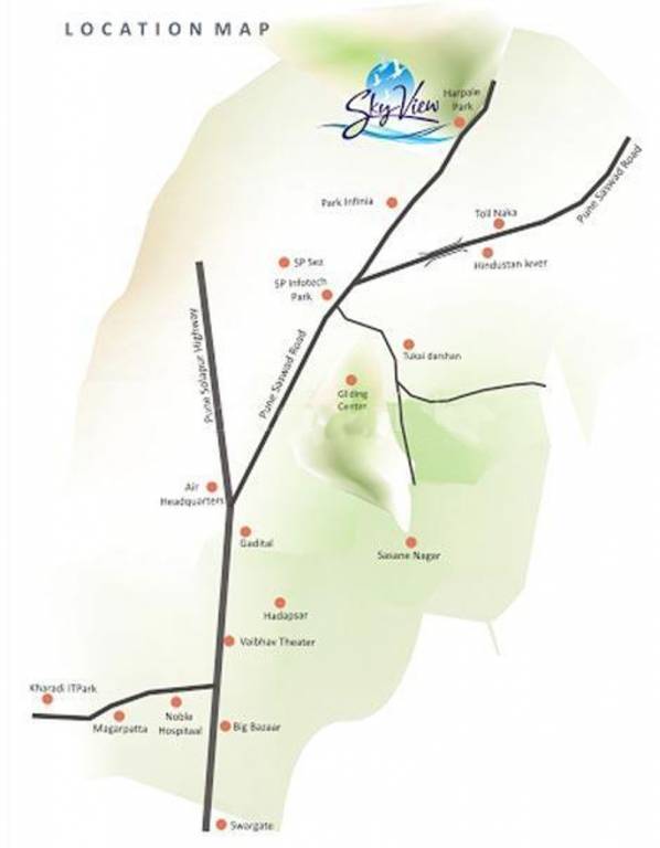 Harpale Sky View Location Map